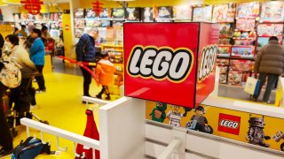 Customers at a Lego store in Shanghai, China, on Feb. 3, 2024.