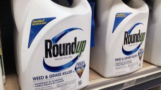 CHICAGO, ILLINOIS – MAY 14: Roundup weed killing products are offered for sale at a home improvement store on May 14, 2019 in Chicago, Illinois. A jury yesterday ordered Monsanto, the maker of Roundup, to pay a California couple more than $2 billion in damages after finding that the weed killer had caused their cancer.  This is the third jury to find Roundup had caused cancer since Bayer purchased Monsanto about a year ago. Bayer’s stock price has fallen more than 40 percent since the takeover.  (Photo by Scott Olson/Getty Images)