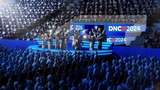 The content creator platform at the 2024 Democratic National Convention in Chicago, Ill.