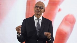 Executive Chairman and CEO of Microsoft Corporation Satya Nadella speaks during the “Microsoft Build: AI Day” event in Bangkok, Thailand, May 1, 2024. 