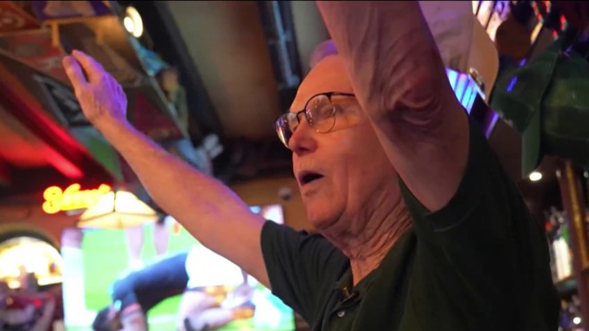 80-year-old John Doyle is celebrating 50 years tending bar at McGillin's Olde Ale House in Center City Philadelphia.