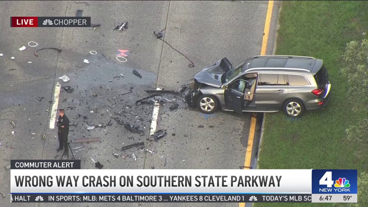 1 dead in wrong way crash on Southern State Parkway – NBC New York