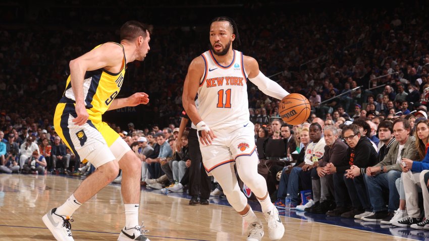 NEW YORK, NY – MAY 19: Jalen Brunson #11 of the New York Knicks dribbles the ball during the game against the Indiana Pacers during Round 2 Game 7 of the 2024 NBA Playoffs on May 19, 2024 at Madison Square Garden in New York City, New York.  NOTE TO USER: User expressly acknowledges and agrees that, by downloading and or using this photograph, User is consenting to the terms and conditions of the Getty Images License Agreement. Mandatory Copyright Notice: Copyright 2024 NBAE  (Photo by Nathaniel S. Butler/NBAE via Getty Images)