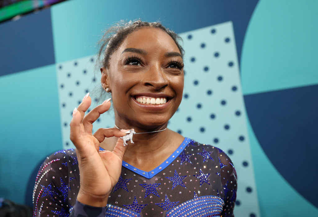 What does Simone Biles’ goat necklace mean? NBC New York