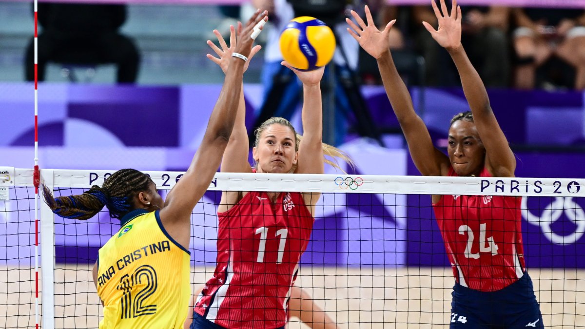 US women’s volleyball team plays for gold medal, defeats Brazil in semifinals – NBC New York