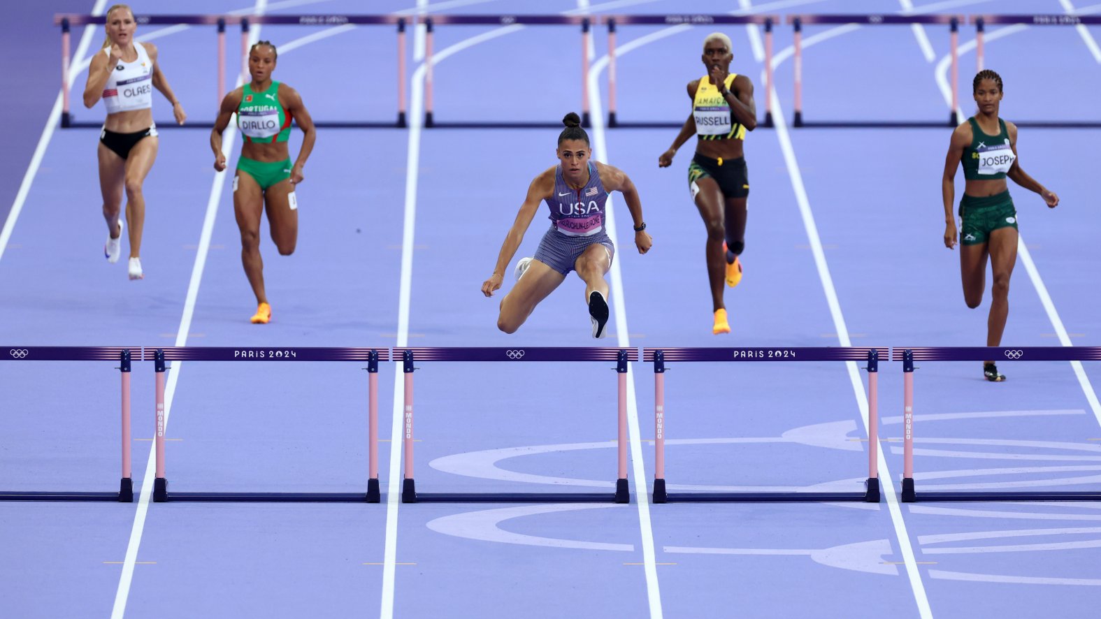 Hurdles Rack Sydney McLaughlin-Levrone makes 400m hurdles final at 2024 Olympics ...