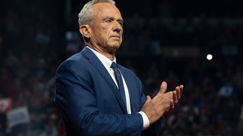 GLENDALE, ARIZONA – AUGUST 23: Former Republican presidential candidate Robert F. Kennedy Jr. listens during a campaign rally for Republican presidential nominee, former U.S. President Donald Trump at Desert Diamond Arena on August 23, 2024 in Glendale, Arizona. Kennedy announced today that he was suspending his presidential campaign and supporting former President Trump.