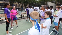 NEW YORK, NEW YORK - AUGUST 21: <> on August 21, 2024 in New York City. (Photo by Mike Stobe/Getty Images for WTA)