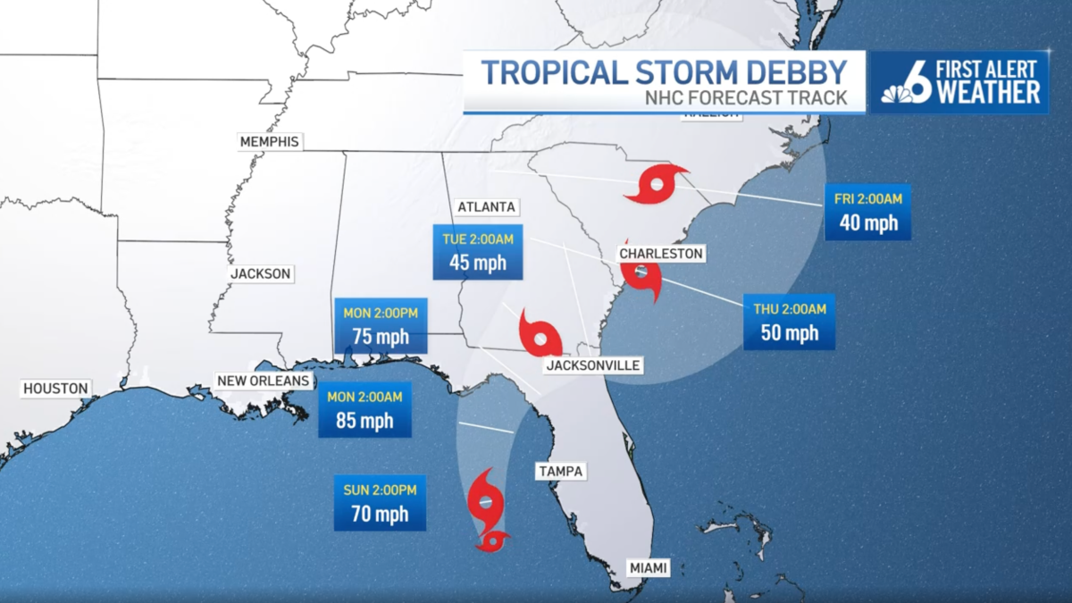 Hurricane Debby Expected To Strengthen Rapidly Near Florida – Nbc New York