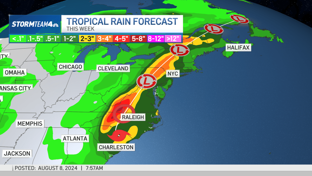 熱帯暴風雨デビーがニュージャージー州とニューヨーク市に竜巻の脅威をもたらす – NBC ニューヨーク