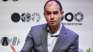 Ilya Sutskever, co-founder and chief scientist of OpenAI, speaks at Tel Aviv University in Tel Aviv, Israel, June 5, 2023.