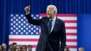 President Joe Biden announces a new plan for federal student loan relief at Madison Area Technical College Truax Campus, in Madison, Wisconsin, on April 8, 2024.