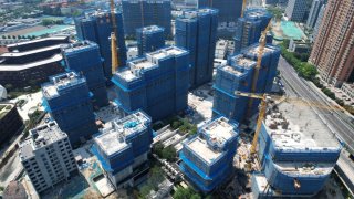 HANGZHOU, CHINA – SEPTEMBER 1, 2024 – Photo taken on Sept 1, 2024 shows a newly built building of China Vanke in Hangzhou, Zhejiang province, China. 