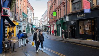 Shoppers on Wicklow Street in Dublin, Ireland, on Thursday, March 28, 2024.