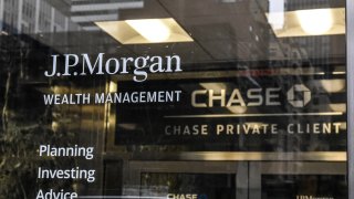 JPMorgan signage outside a Chase bank branch in New York, US, on Thursday, Jan. 12, 2023. 