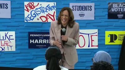 Kamala Harris interviewed by Black journalists organization during visit to Philly