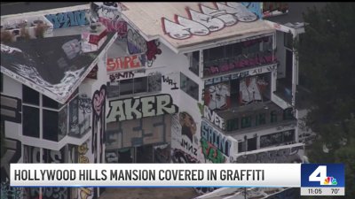 Taggers take over Hollywood Hills mansion