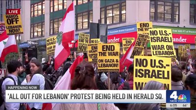 ‘All out for Lebanon' protest held in Herald Square