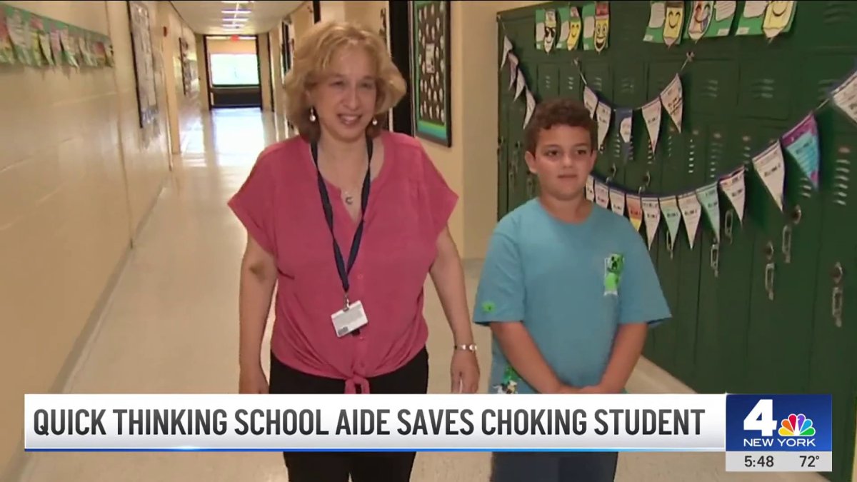 Quick thinking school aide saves choking student – NBC New York