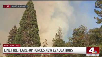 Line Fire flare-ups trigger new evacuations