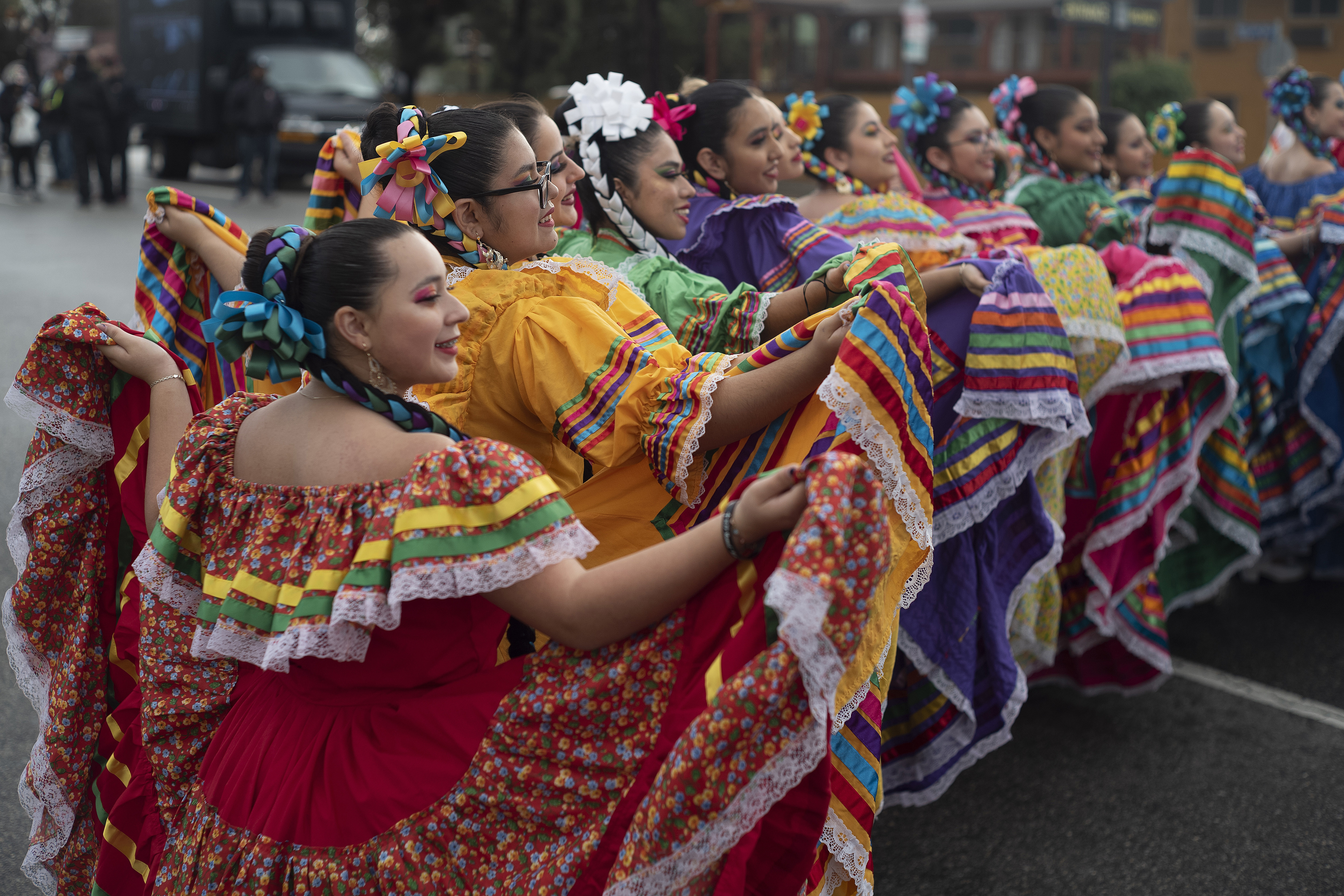 Members of the Cathedral City High School Ballet Folklorico pose for photo