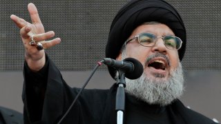 FILE - Hezbollah leader Sheik Hassan Nasrallah