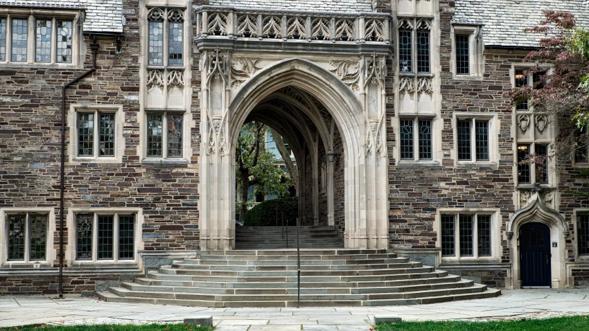 PRINCETON, NEW JERSEY, UNITED STATES – 2020/10/04: Lockhart Hall on Princeton University Campus. (Photo by John Greim/LightRocket via Getty Images)