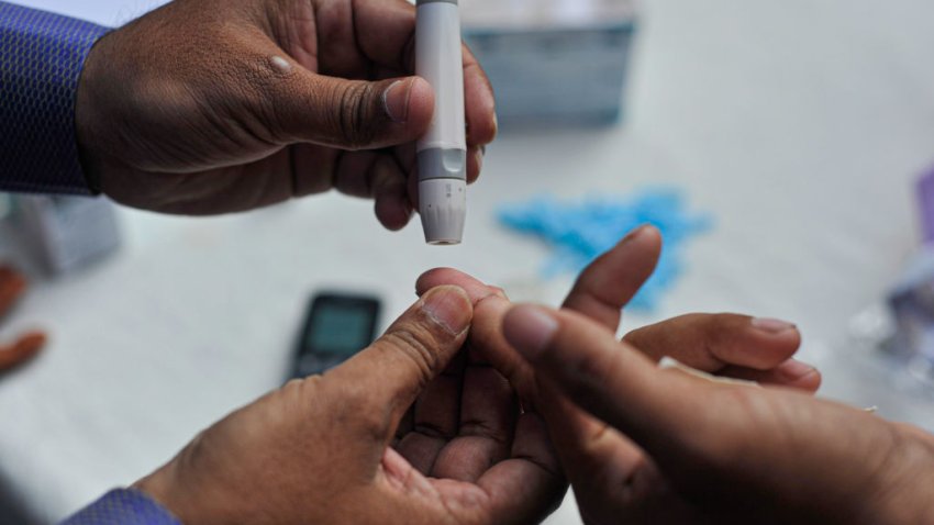 Diabetes test (Photo by: Majority World/Universal Images Group via Getty Images)