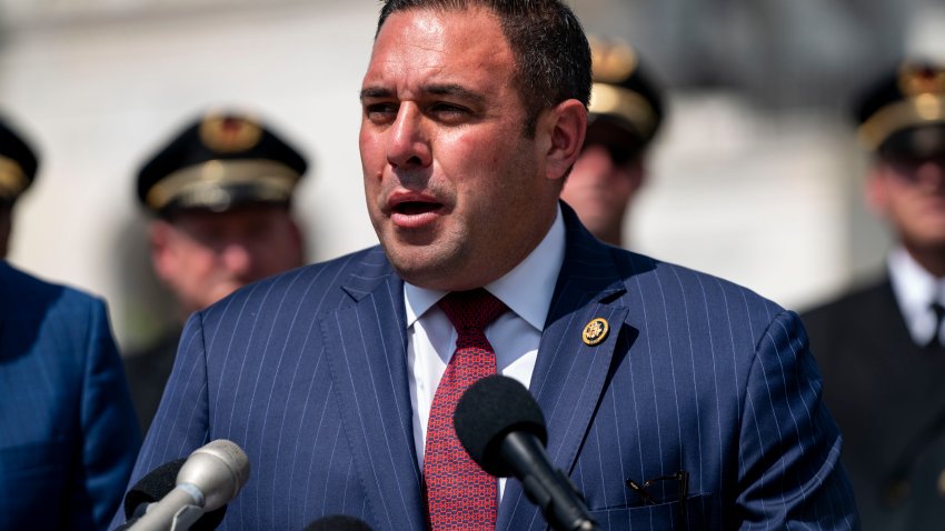 Rep. Anthony D'Esposito (R-NY) speaks during a news conference in D.C.