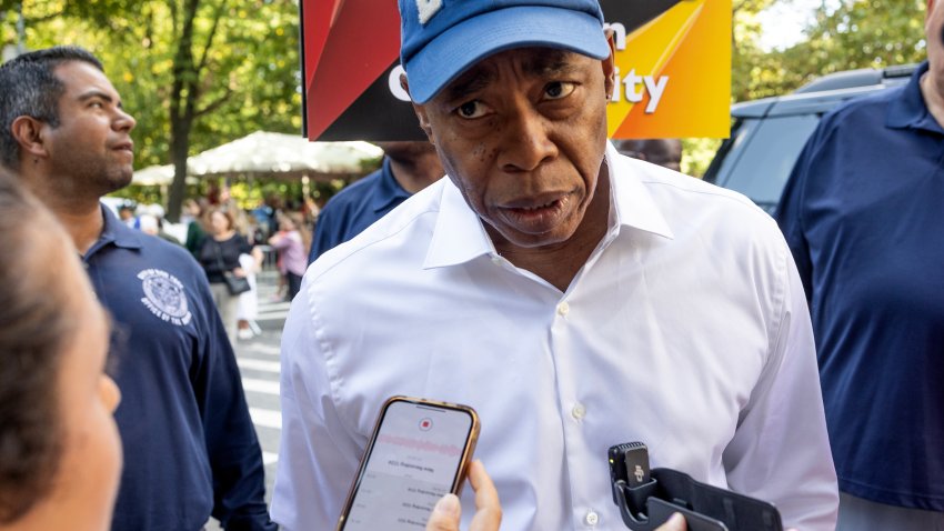 NEW YORK, NEW YORK – SEPTEMBER 21:  New York City Mayor Eric Adams attends the annual German American Steuben Parade on September 21, 2024, on 5th Avenue in New York City. (Photo by Andrew Lichtenstein/Corbis via Getty Images)