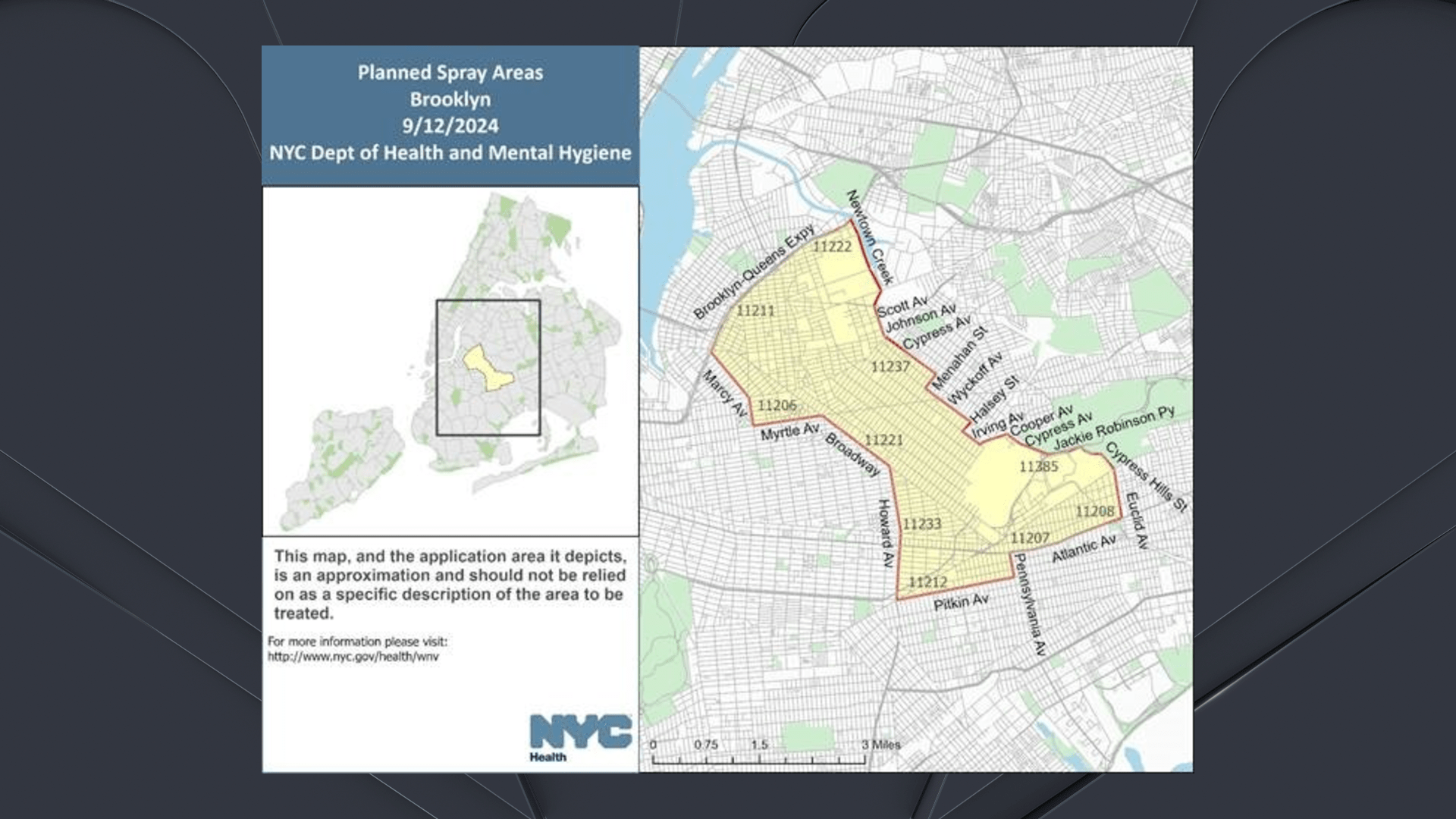 Mosquito Spraying Map Queens & Brooklyn