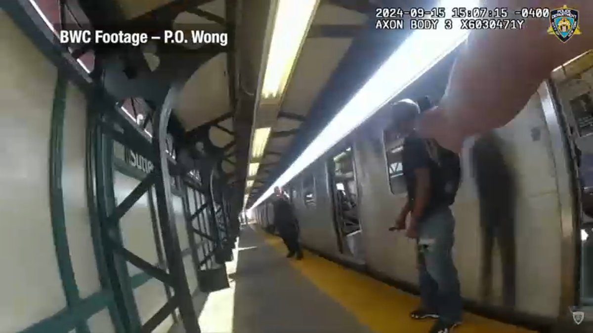 NYPD bodycam video shows police shooting at Brooklyn subway platform