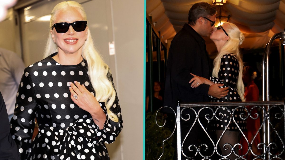 Lady Gaga flashes engagement ring with fiancé Michael Polansky in ...