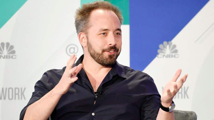 Drew Houston, Dropbox Co-Founder and CEO, speaking at CNBC’s @Work conference in San Francisco on November 4, 2019.