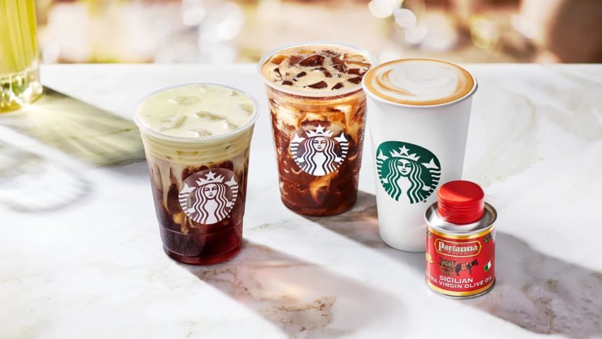 Starbucks’ new Oleato coffee beverages.