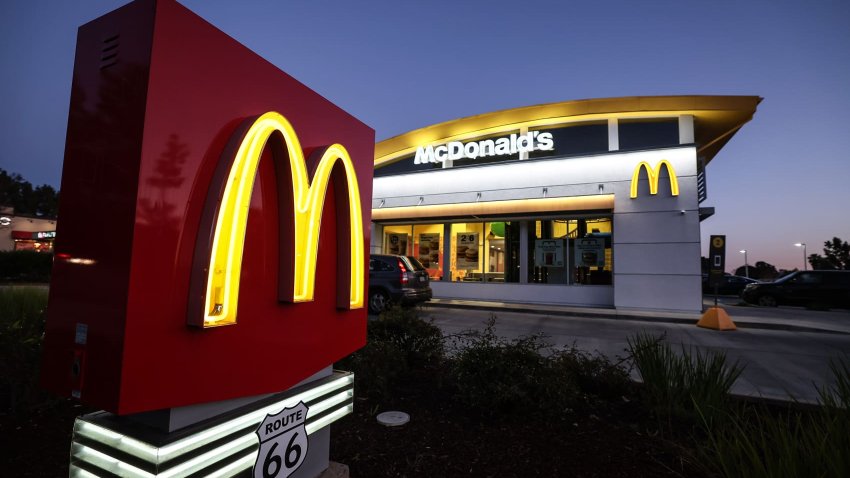 A McDonalds located on Route 66 in Azusa, California, on April 1, 2024.