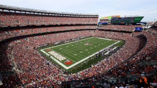 A general view of Huntington Bank Field during an NFL football game between the Cleveland Browns and the New York Giants in Cleveland on Sept. 22, 2024.