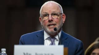 David Joyner, executive vice president and president of pharmacy services at CVS Health Corp., speaks during a Senate Health, Education, Labor, and Pensions Committee hearing in Washington, DC, US, on Wednesday, May 10, 2023.