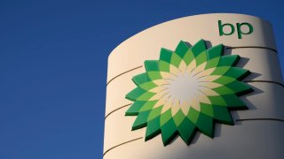 British oil and gasoline company BP (British Petroleum) signage is being pictured in Warsaw, Poland, on July 29, 2024.