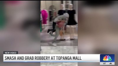 Smash and grab robbery at Topanga mall in Woodland Hills