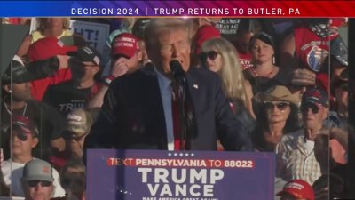 Former Pres. Trump, supporters return to Butler, Pa. for rally