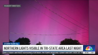 Northern lights visible across tri-state Thursday night