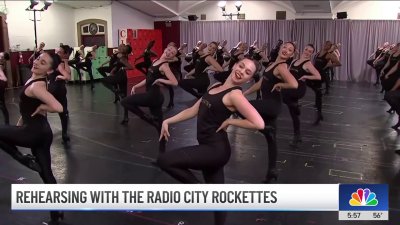 Rehearsing with the Radio City Rockettes as they prepare for the Christmas Spectacular