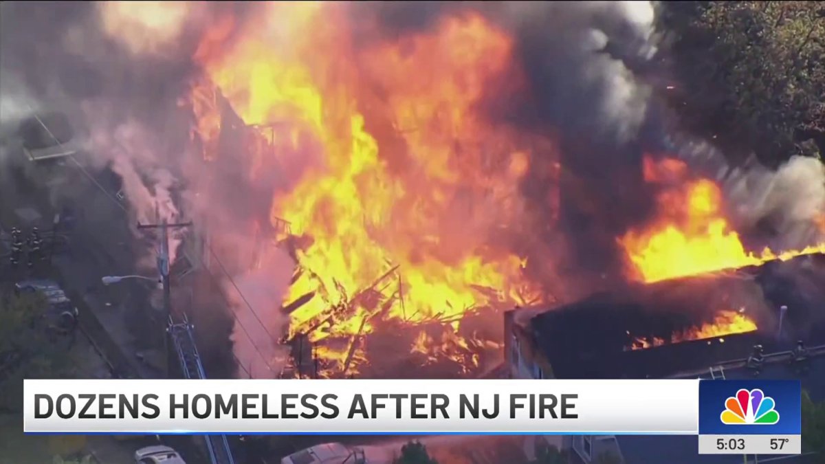 Dozens left homeless after fire damages multiple NJ homes – NBC New York