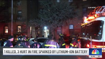 1 killed, 3 hurt in Brooklyn apartment building fire sparked by lithium ion battery