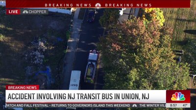 Injuries reported in NJ Transit bus crash in Union, NJ