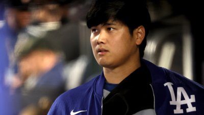 Ohtani on device he was wearing due to dislocated shoulder