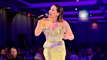 NEW YORK, NEW YORK - MAY 13: Shoshana Bean performs on stage during Family Equality's Night at the Pier on May 13, 2024 in New York City. (Photo by Eugene Gologursky/Getty Images for Family Equality)