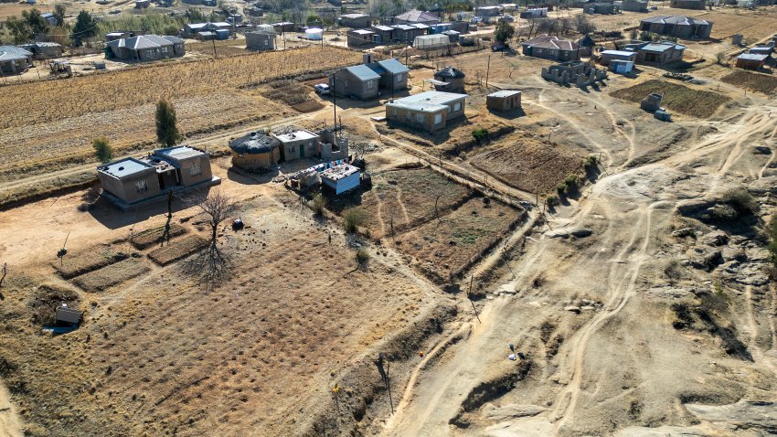 Dried-up crops in Lesotho,