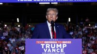 Republican presidential nominee, former U.S. President Donald Trump speaks at a campaign rally.